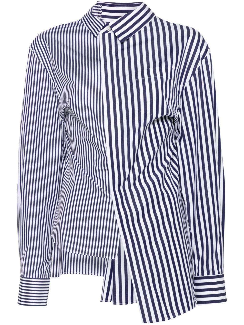 sacai Bengal 条纹衬衫 - 蓝色
