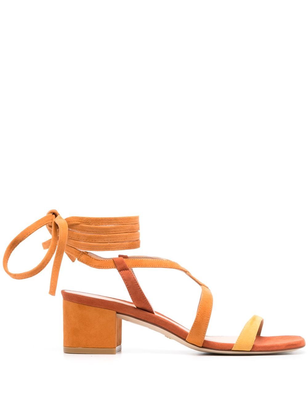 Stuart Weitzman Sue 裹踝凉鞋 - 橘色