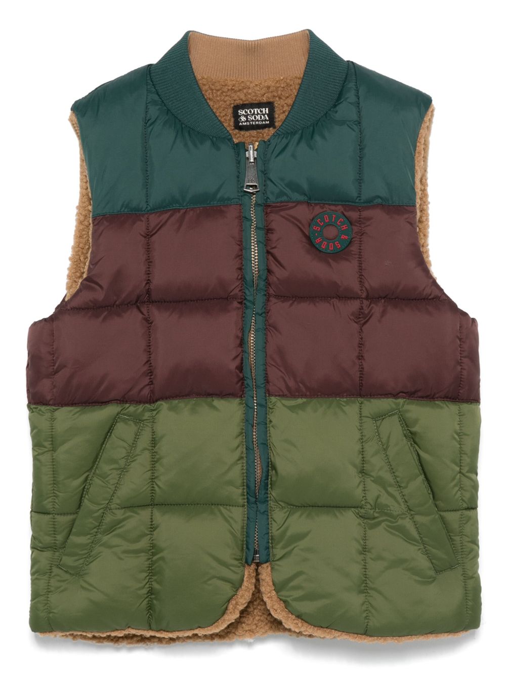 Scotch & Soda 双面填充马甲 - 绿色