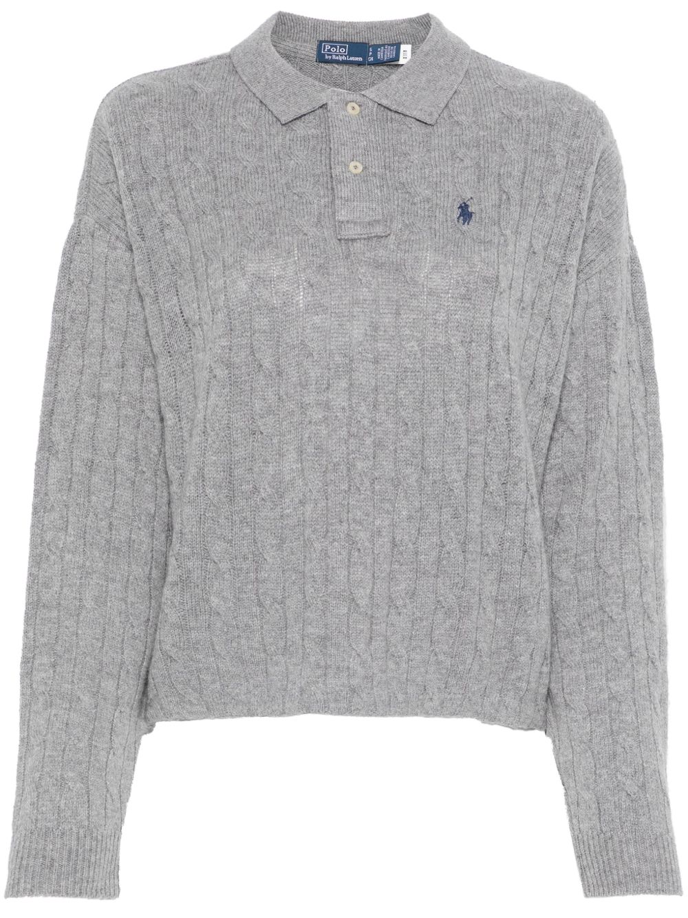 Polo Ralph Lauren 粗绞花针织毛衣 - 灰色