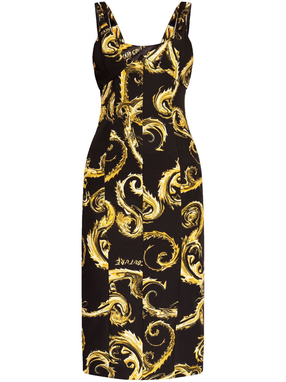 Versace Jeans Couture 袢带连衣裙 - 黑色