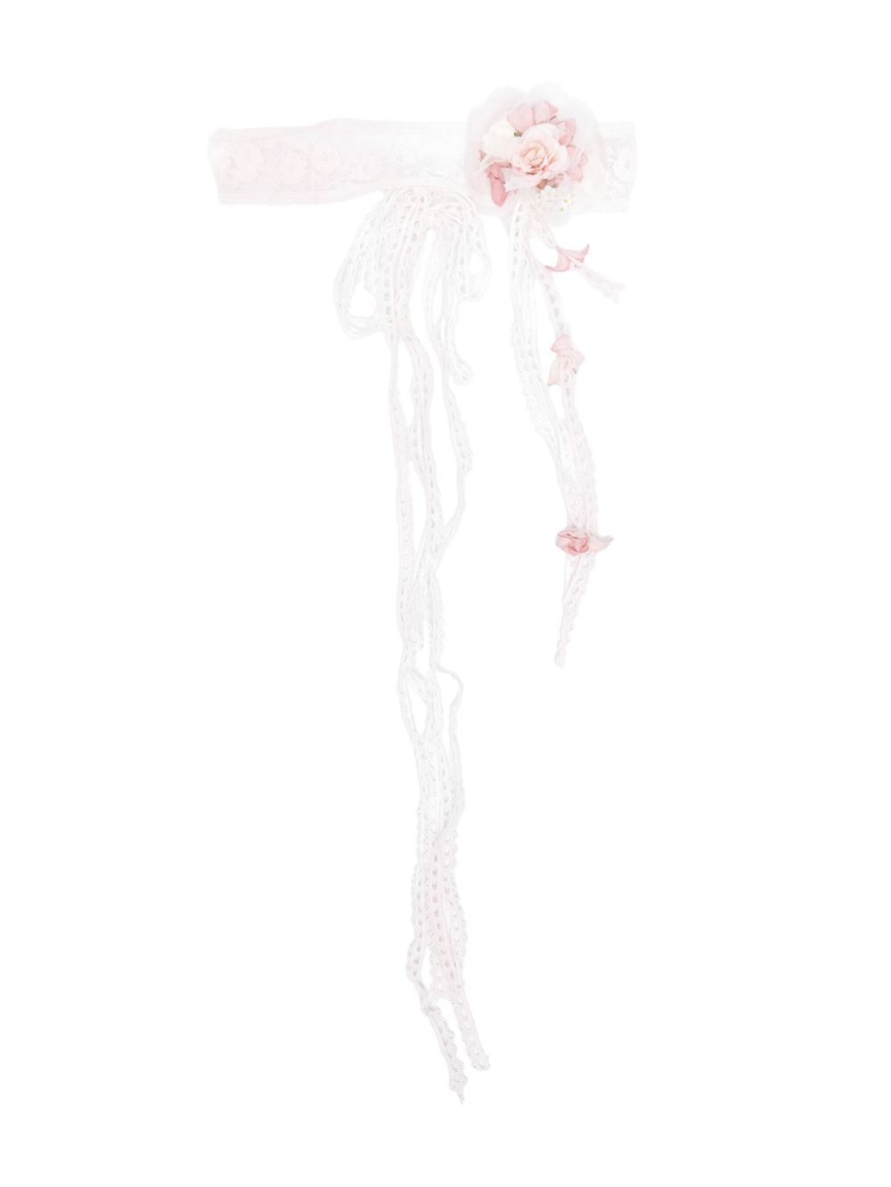 AMAYA 花卉贴花蕾丝腰带 - 粉色