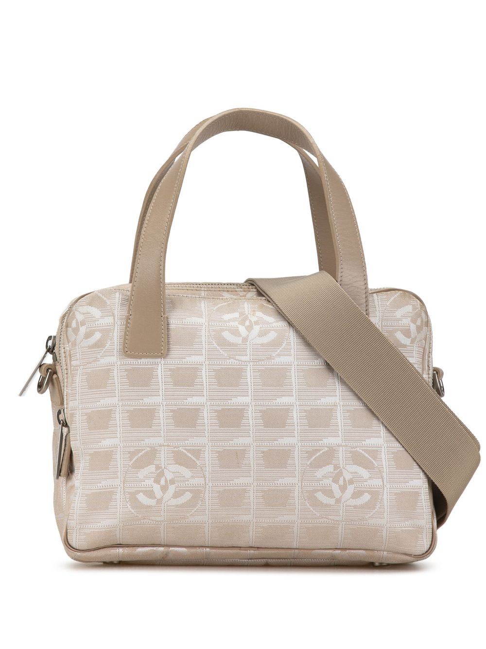 CHANEL Pre-Owned New Travel Line 尼龙斜挎包（2002-2003年典藏款） - 褐色