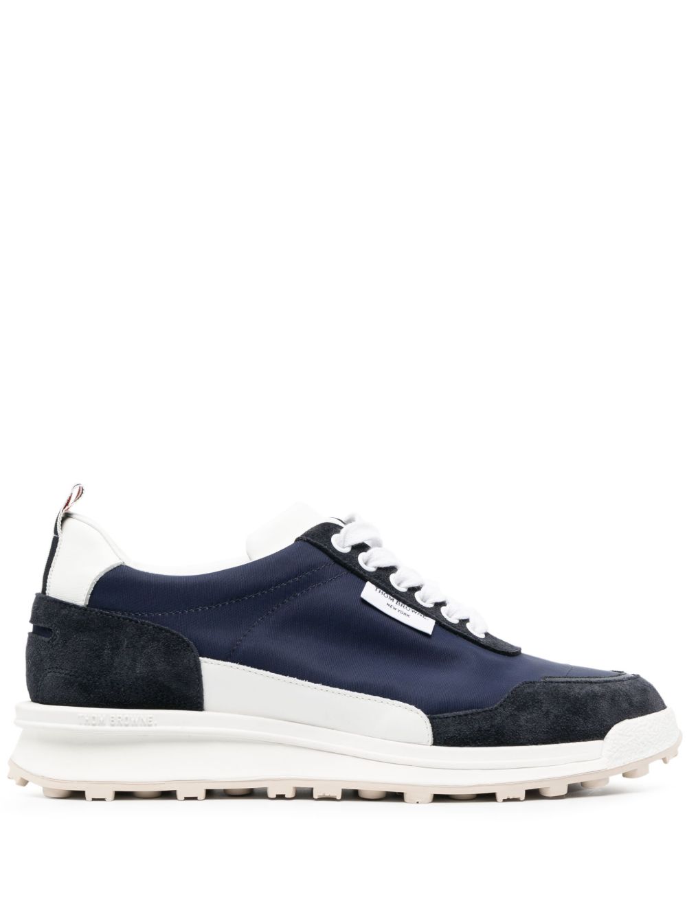 Thom Browne 系带绒面皮低跟运动鞋 - 蓝色