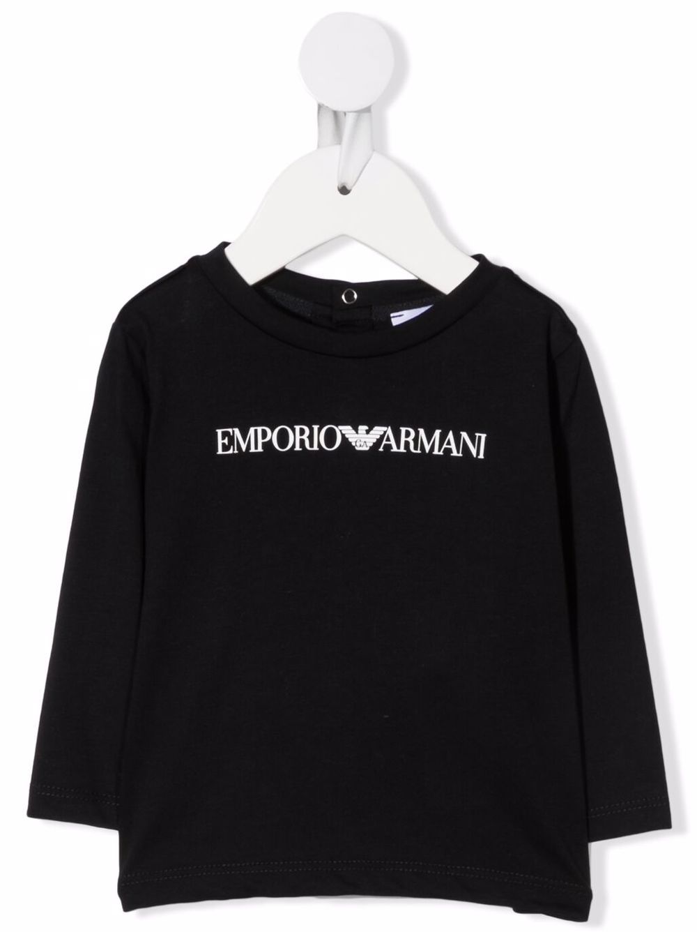 Emporio Armani Kids logo印花T恤 - 蓝色