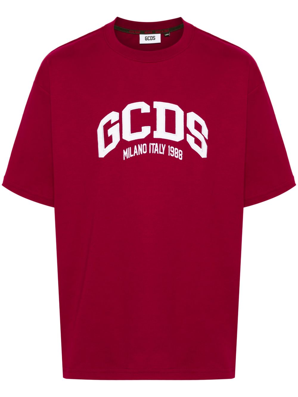 GCDS logo贴花T恤 - 红色