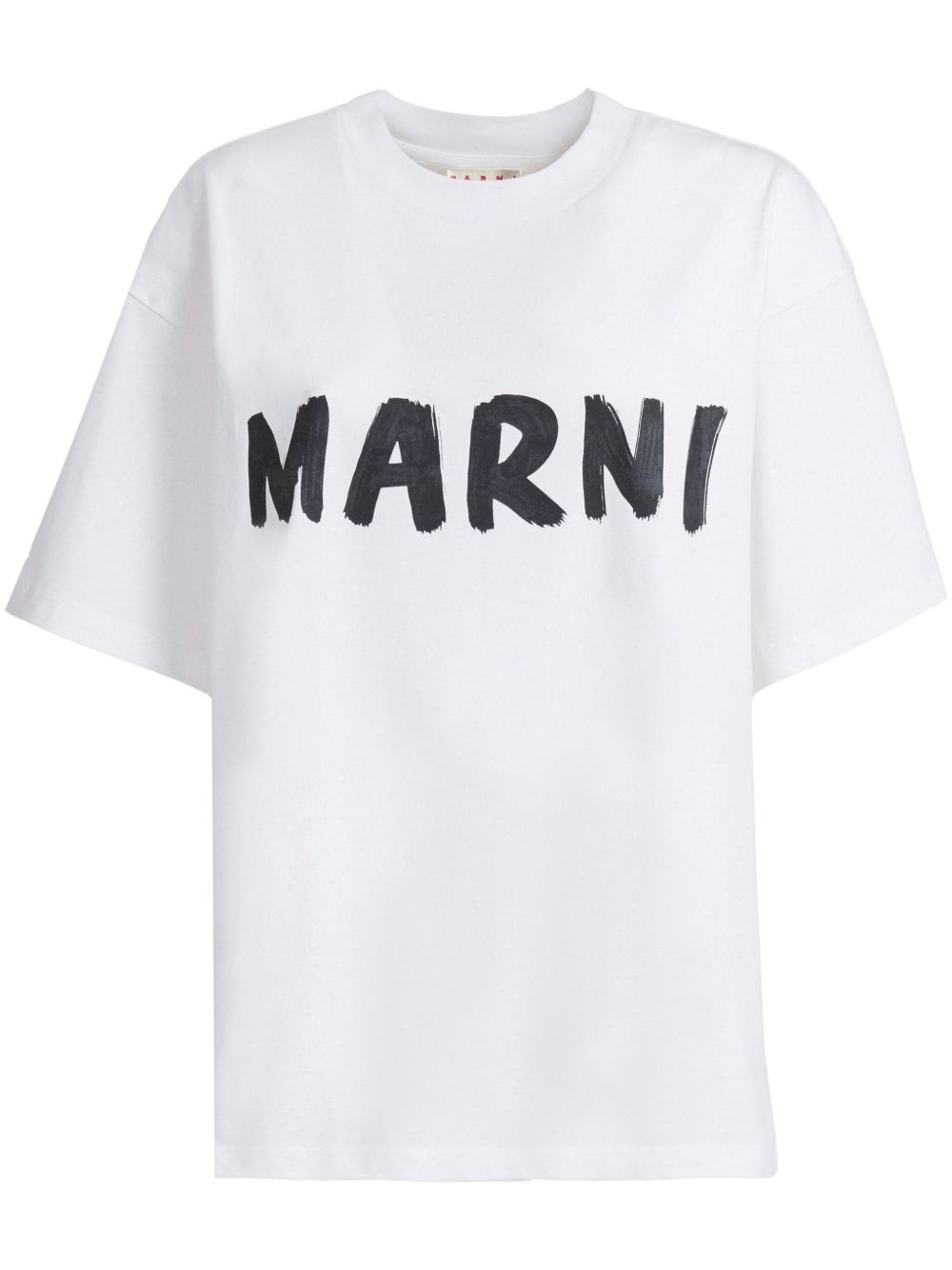 Marni logo印花棉T恤 - 白色