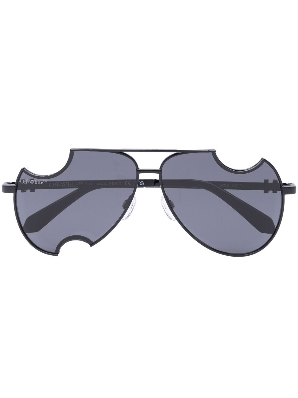 Off-White Eyewear Dallas 镂空太阳眼镜 - 黑色