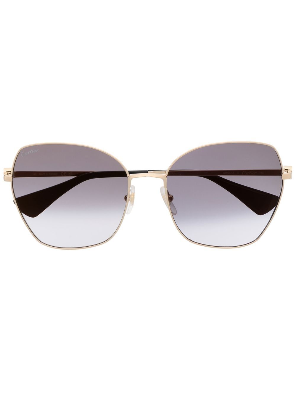 Cartier Eyewear 雕刻细节太阳眼镜 - 金色