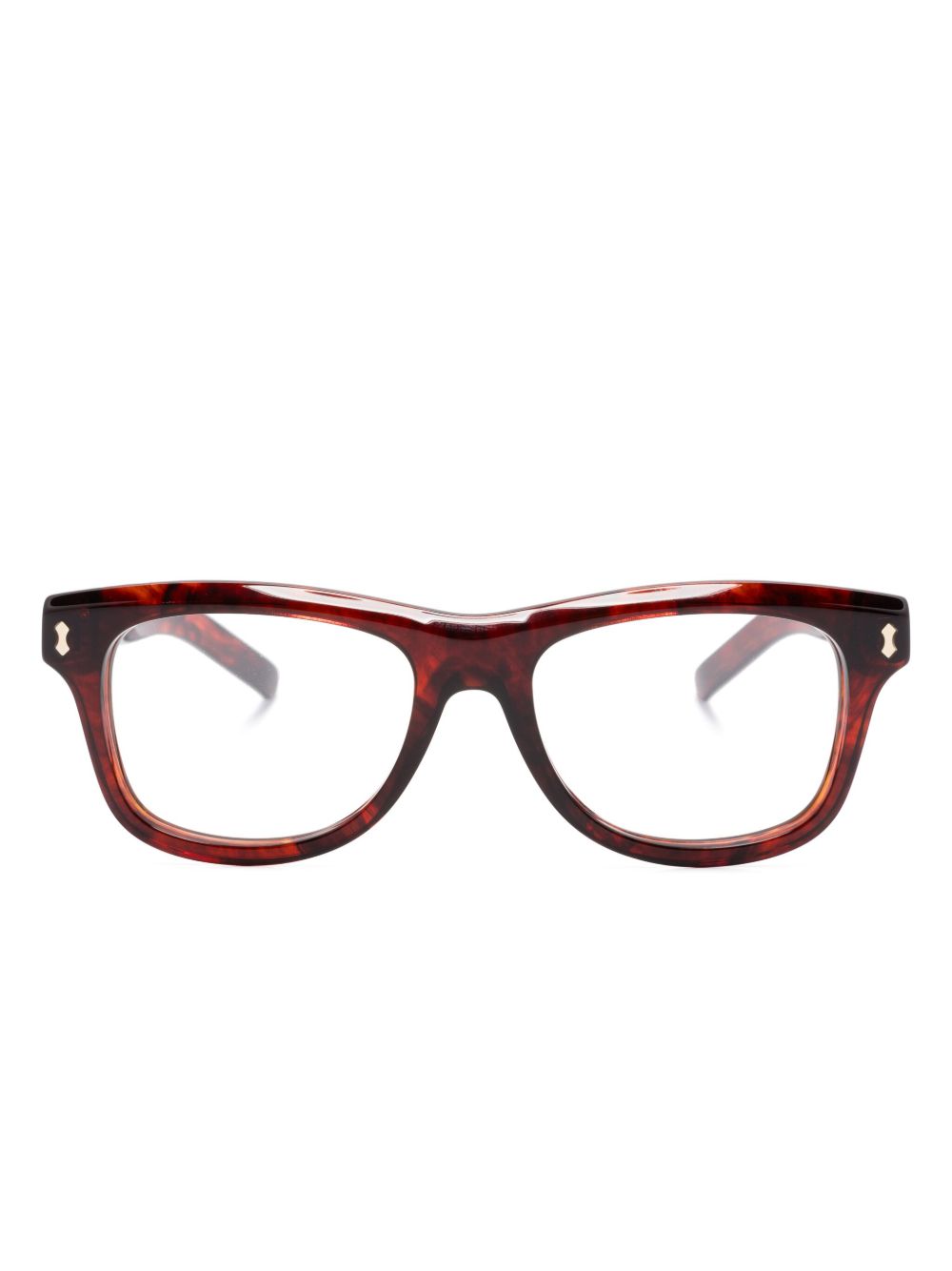 Gucci Eyewear 椭圆形框眼镜 - 褐色
