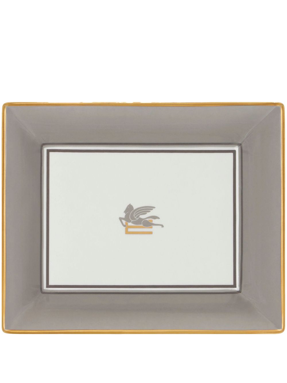 ETRO HOME Pegaso 图案陶瓷托盘 - 灰色
