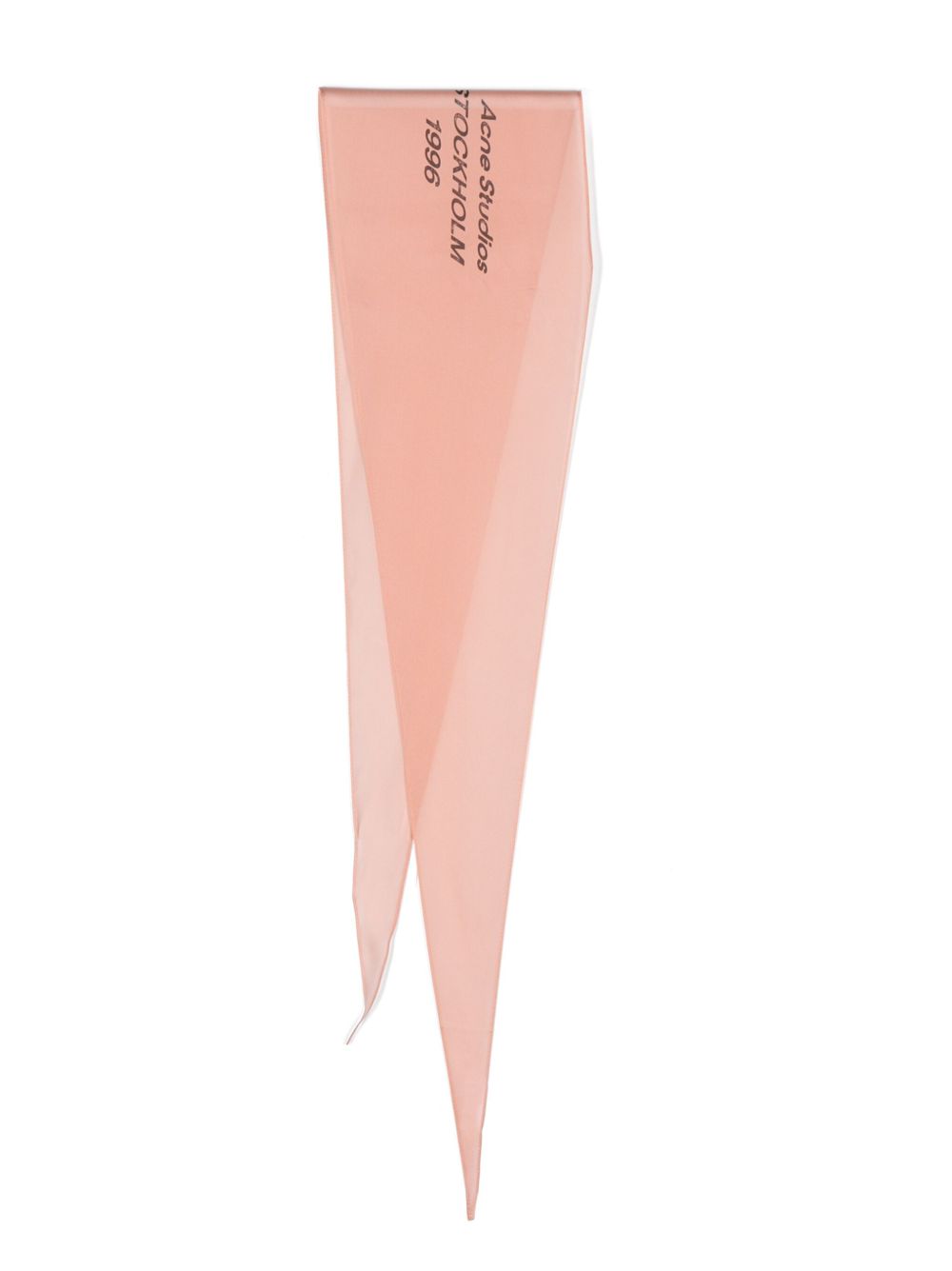 Acne Studios logo印花真丝围巾 - 粉色