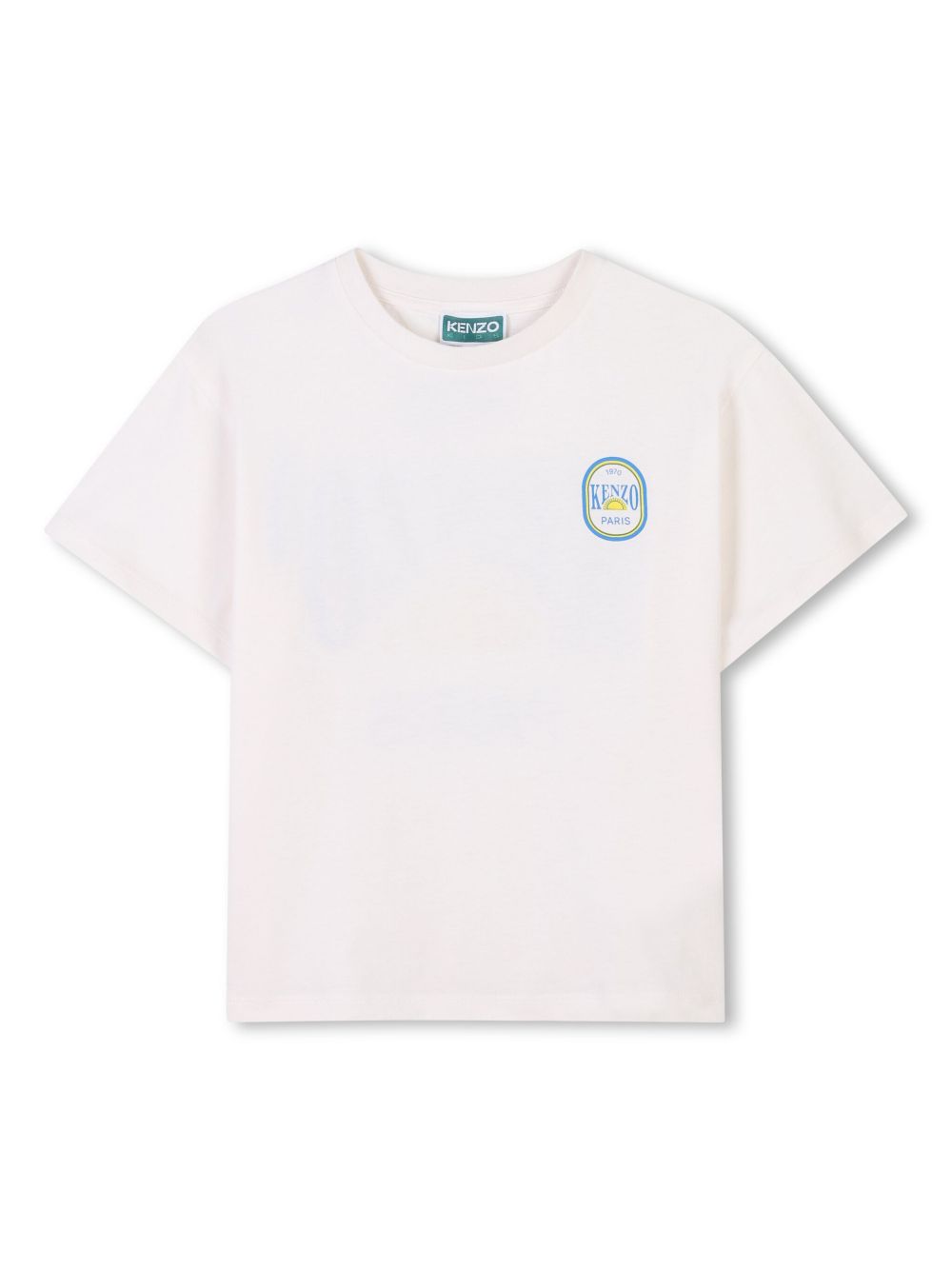 Kenzo Kids logo印花T恤 - 白色