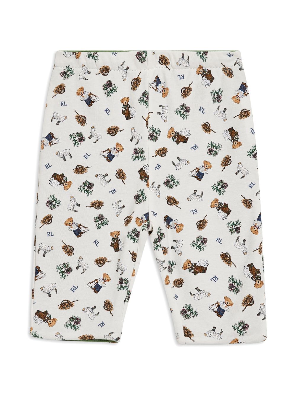 POLO RALPH LAUREN KIDS Polo Bear 棉长裤 - 白色