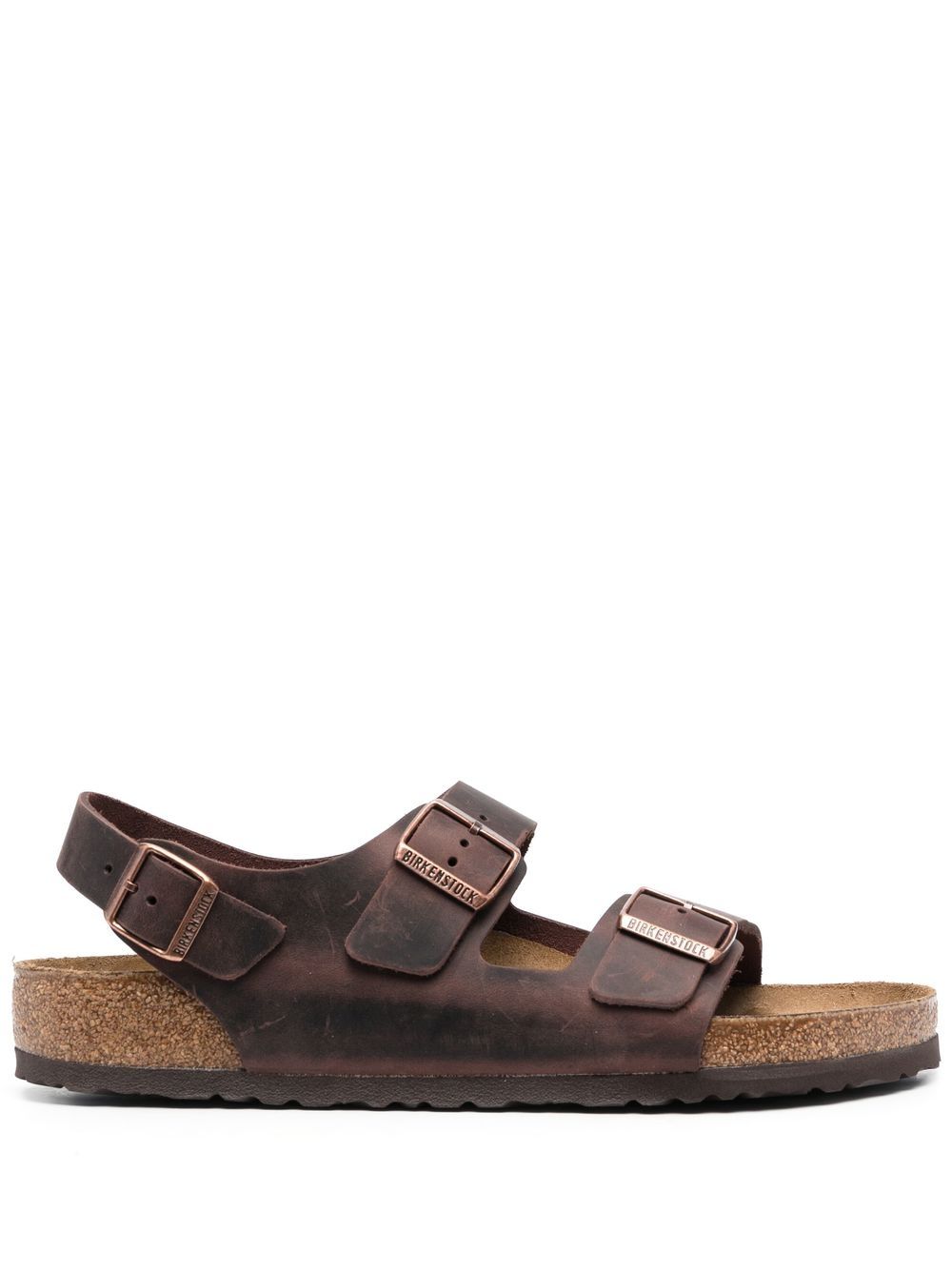 Birkenstock Milano 双带裹踝凉鞋 - 褐色