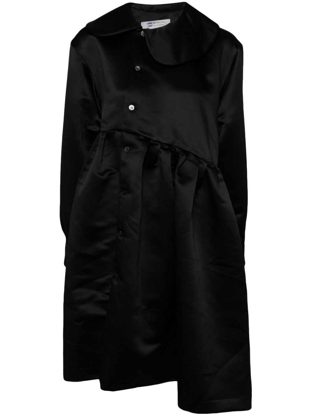 Comme Des Garçons Comme Des Garçons 排扣中长连衣裙 - 黑色