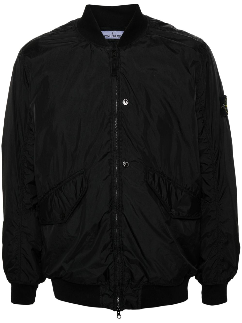Stone Island 罗盘logo填充夹克 - 黑色