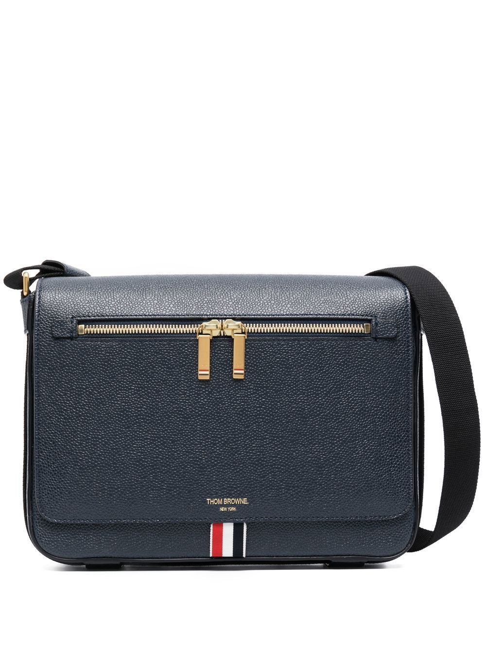Thom Browne 压纹logo记者包 - 蓝色