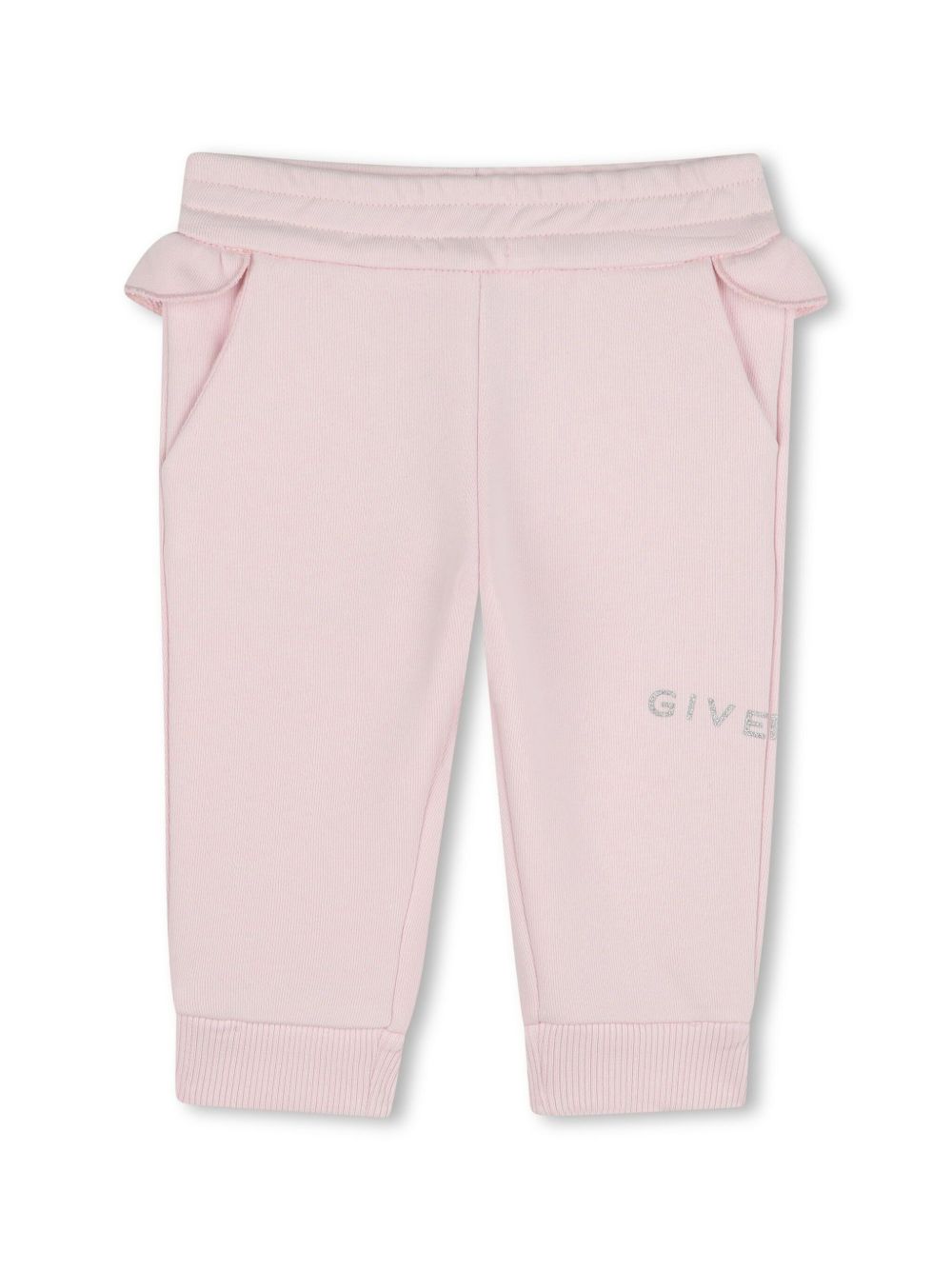 Givenchy Kids 荷叶边细节运动裤 - 粉色