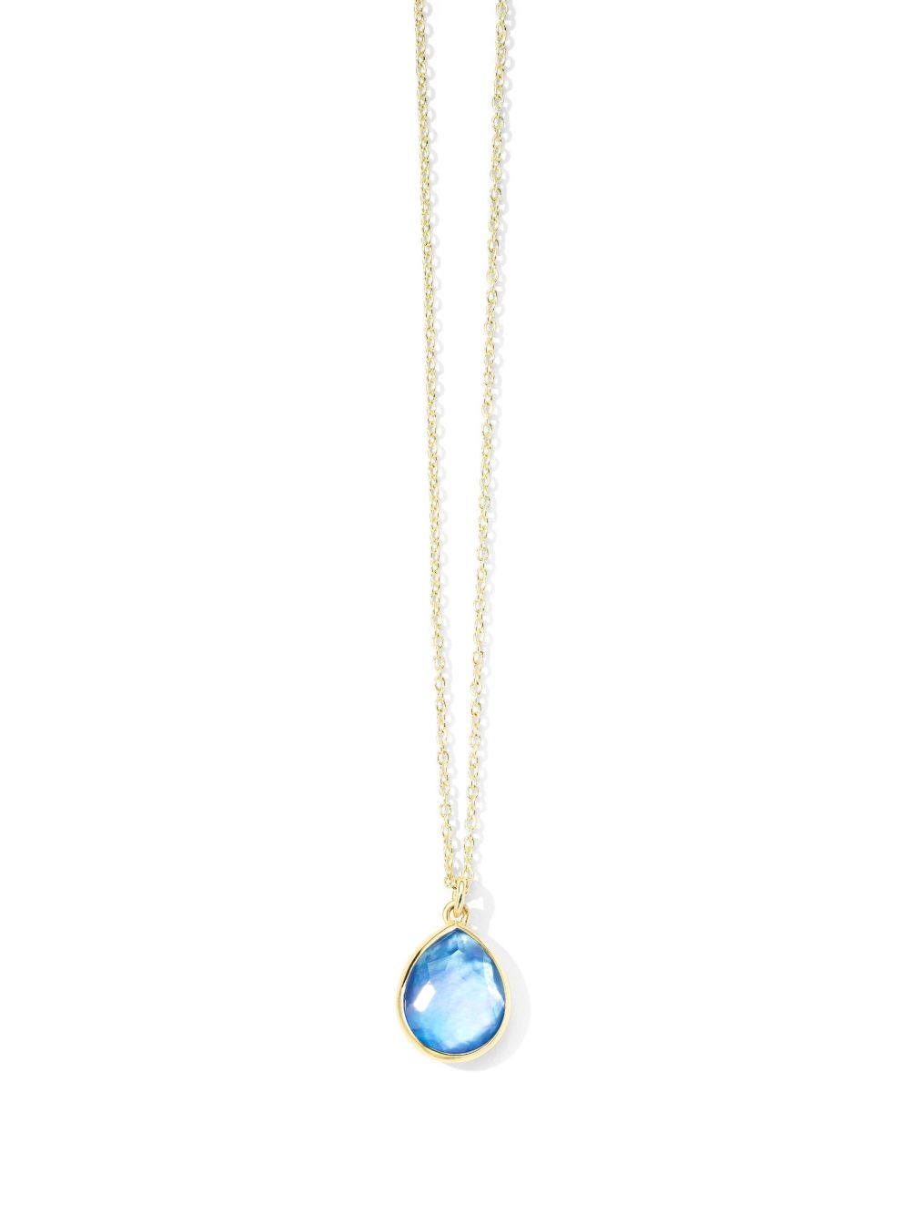 IPPOLITA 18K黄金 Rock Candy 青金石迷你泪滴形吊饰项链 - 金色