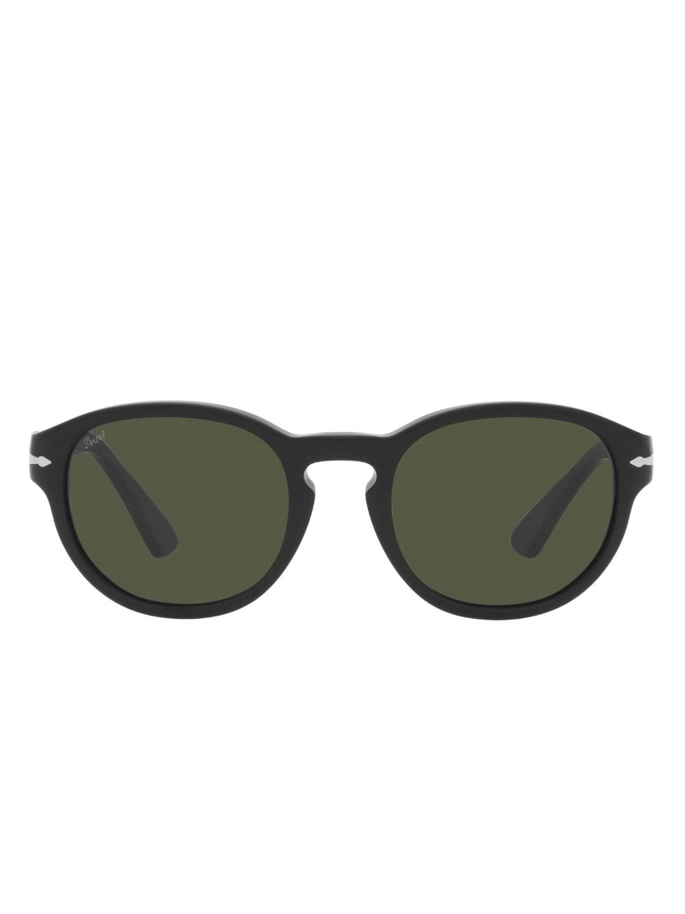 Persol 广角大圆框有色太阳眼镜 - 黑色