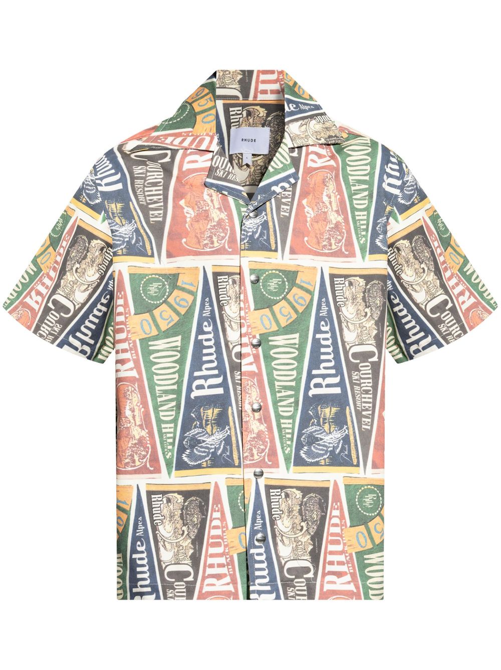 RHUDE 图案衬衫 - 蓝色