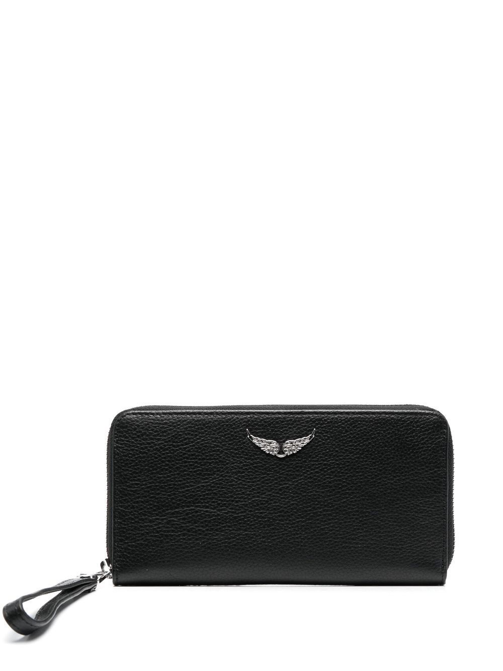 Zadig&Voltaire logo细节皮质钱包 - 黑色