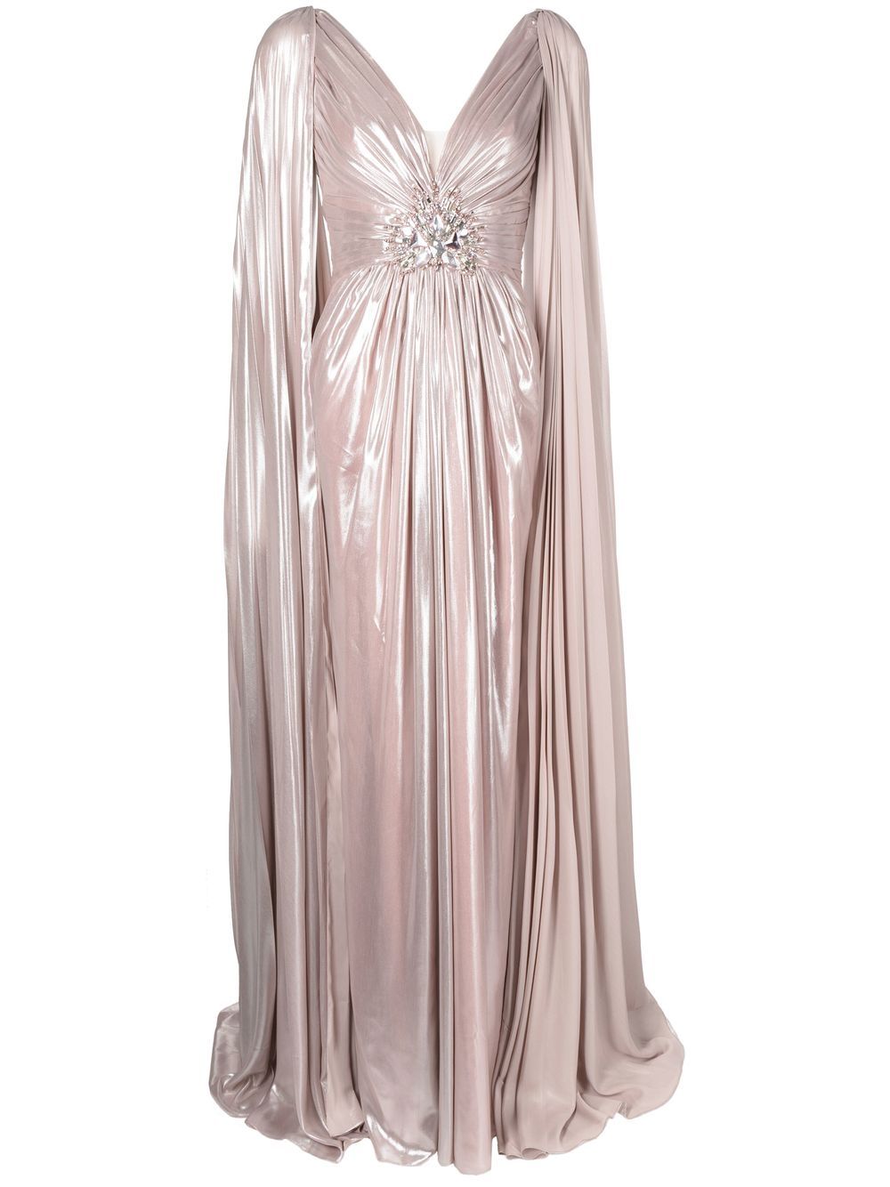 Jenny Packham Celia 斗篷袖礼服 - 粉色