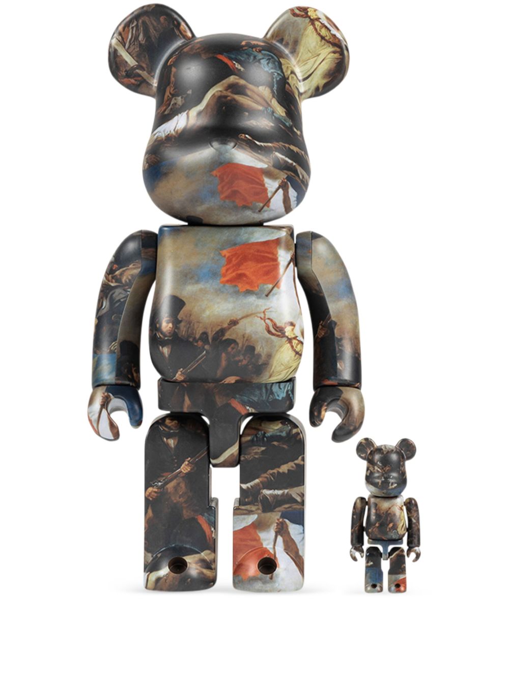 MEDICOM TOY x Eugène Delacroix Liberty Leading the People BE@RBRICK 100% & 400%模型玩具套装 - 褐色