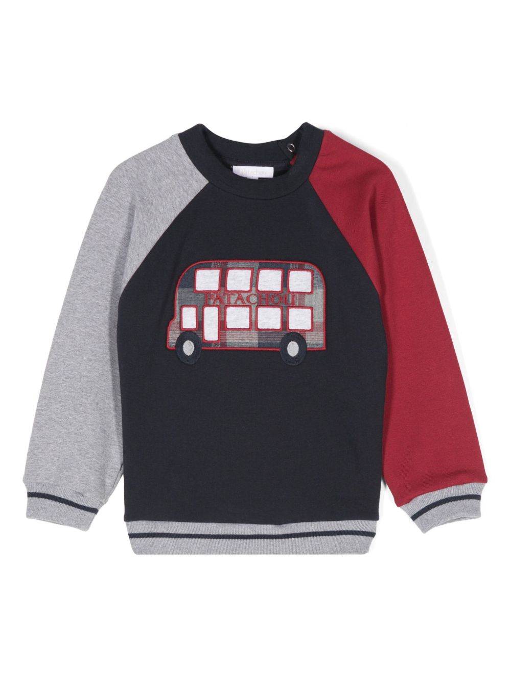 Patachou logo刺绣卫衣 - 蓝色