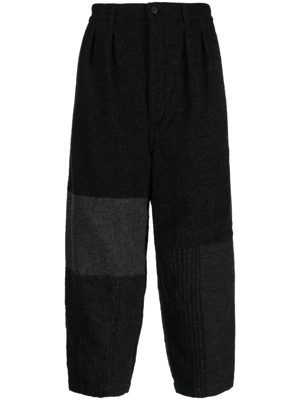Comme des Garçons Homme 拼贴垮裤 - 黑色