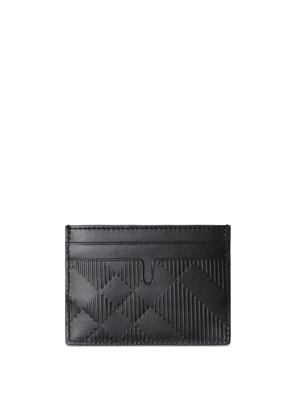 Burberry 格纹皮质卡夹 - 黑色