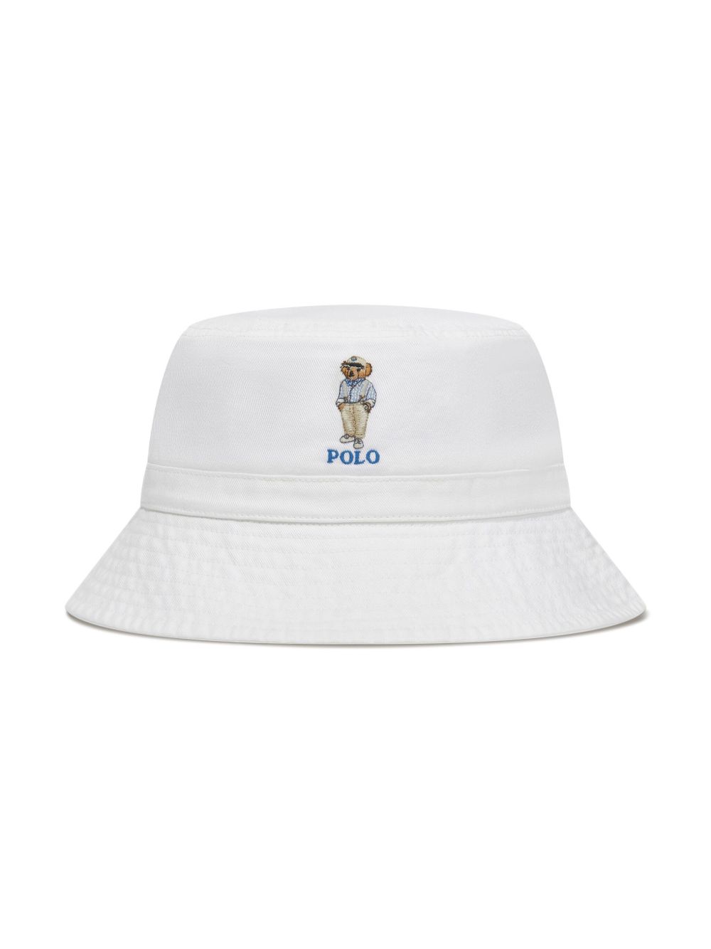 POLO RALPH LAUREN KIDS Polo Bear 棉渔夫帽 - 白色