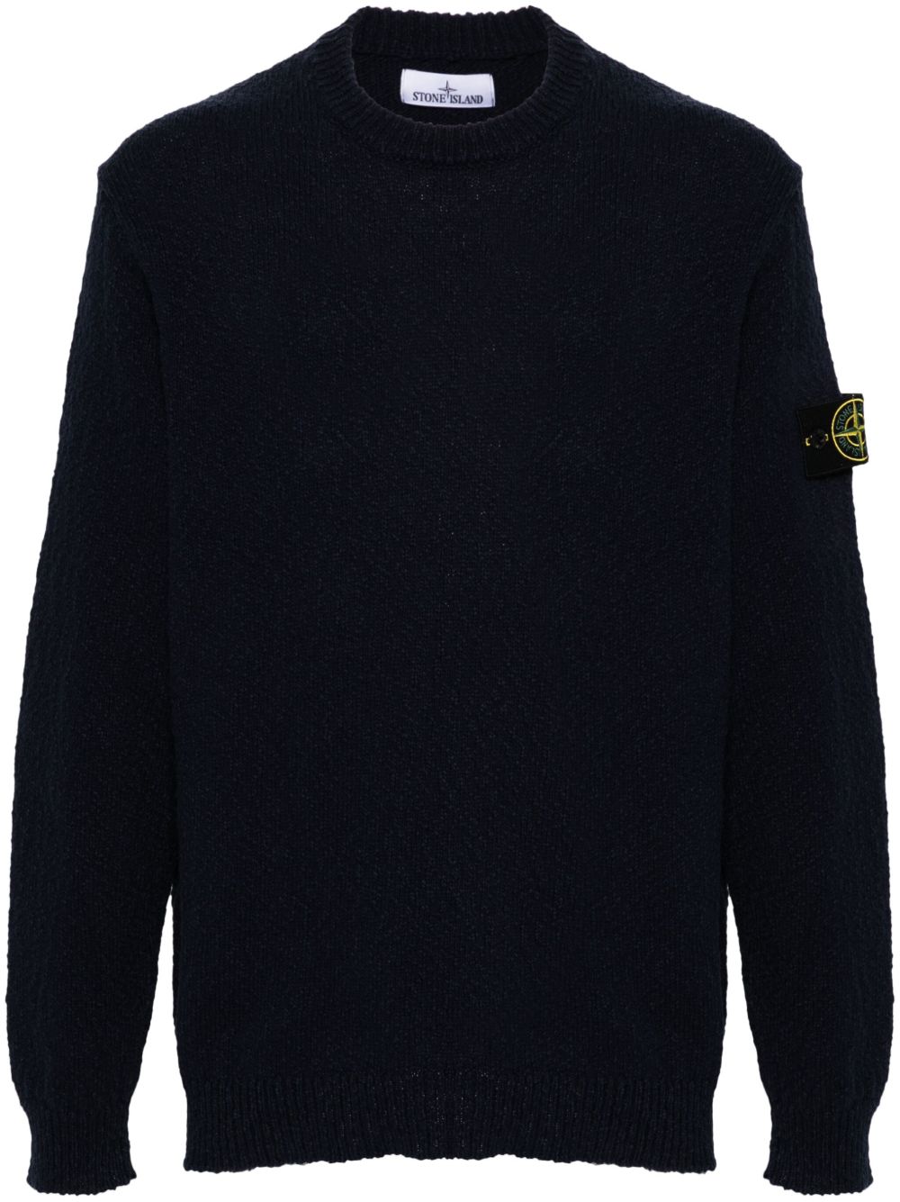 Stone Island 罗盘徽章针织毛衣 - 蓝色