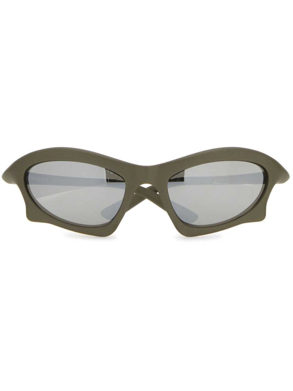 Balenciaga Eyewear Bat 长方形框太阳眼镜 - 银色