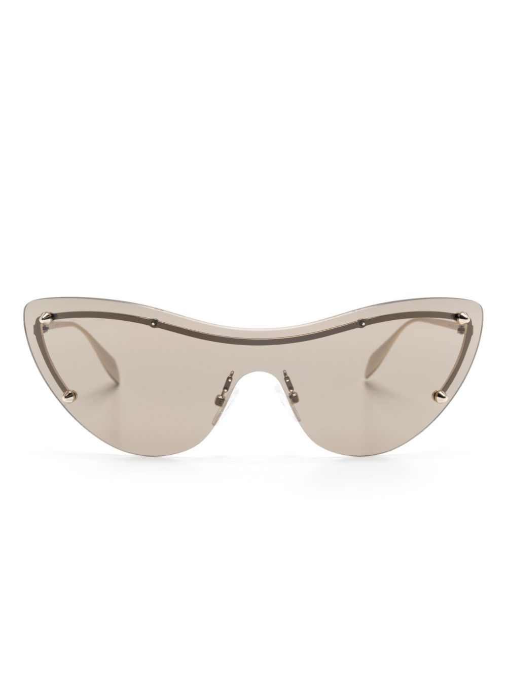 Alexander McQueen Eyewear 无框设计太阳眼镜 - 银色