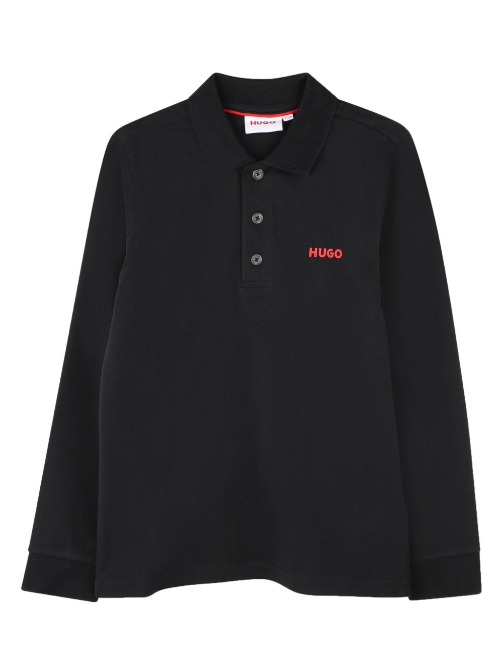 HUGO KIDS 长袖polo衫 - 黑色