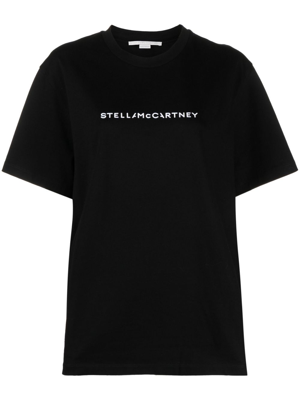 Stella McCartney logo印花棉T恤 - 黑色
