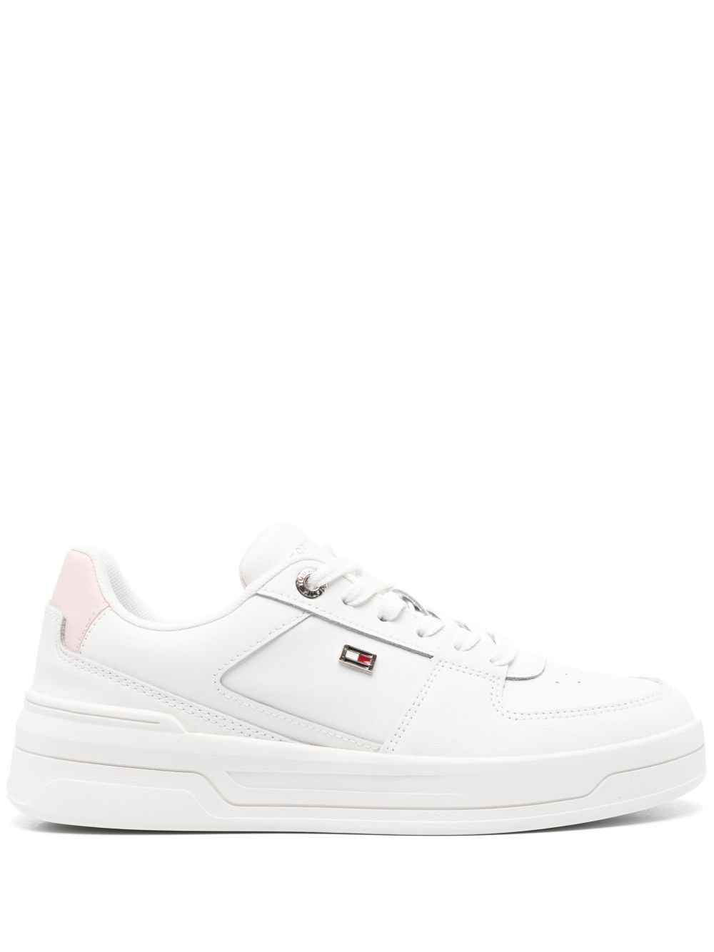 Tommy Hilfiger Court 皮质运动鞋 - 白色