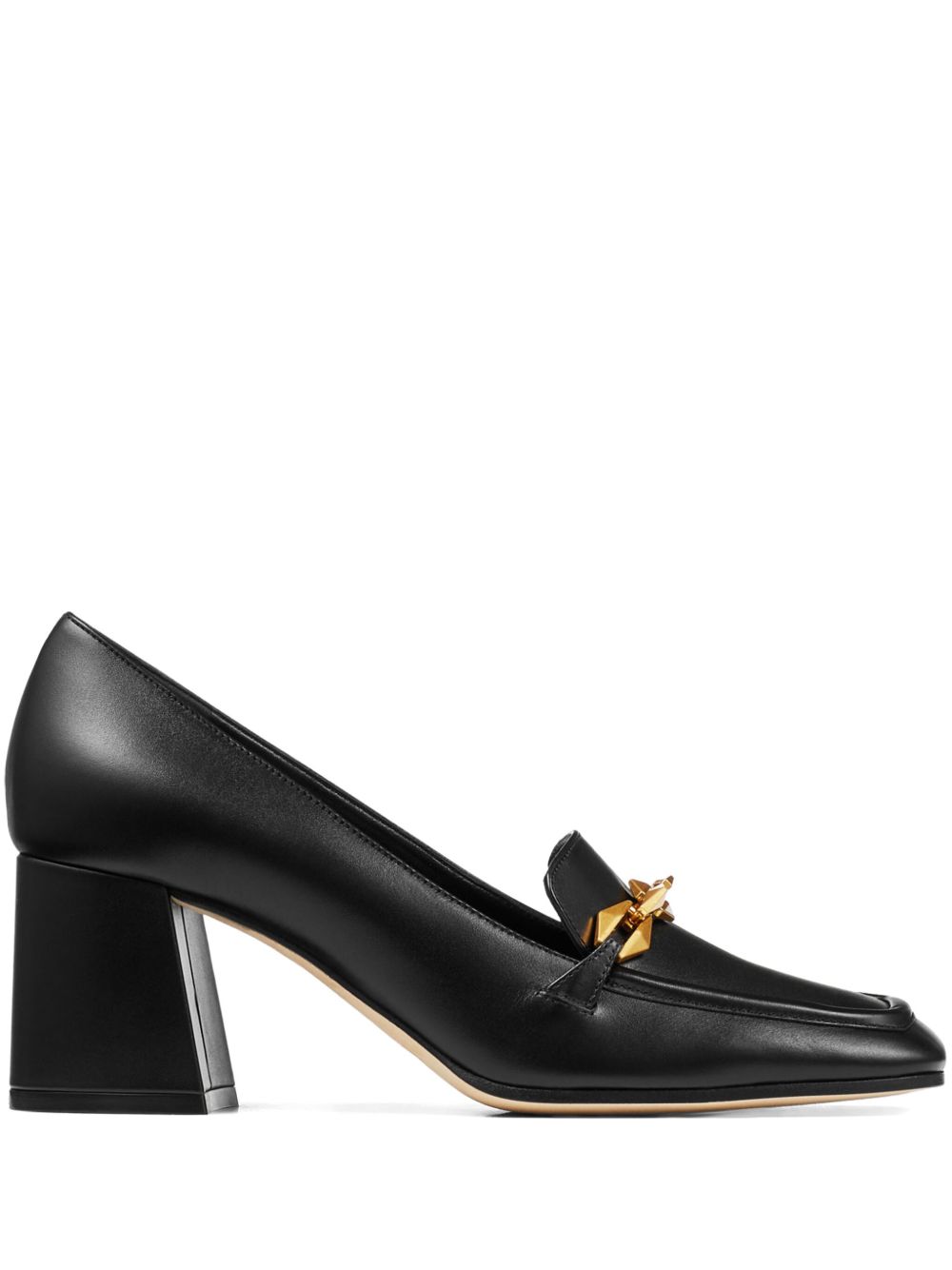 Jimmy Choo Diamond Tilda 皮质中跟鞋 - 黑色