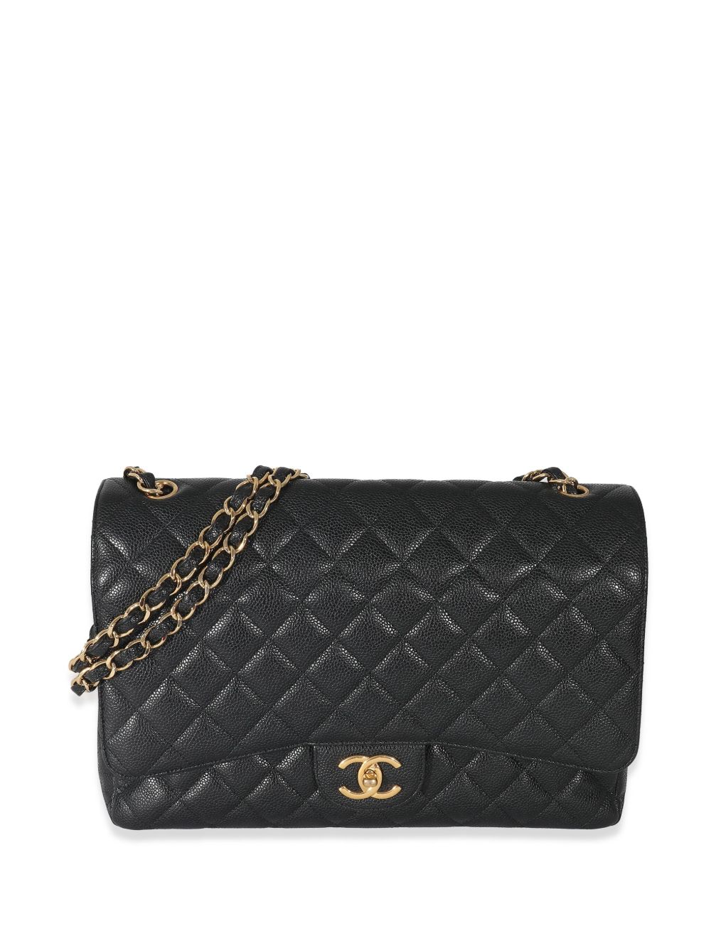CHANEL Pre-Owned Double Flap 大号单肩包（2011年典藏款） - 黑色