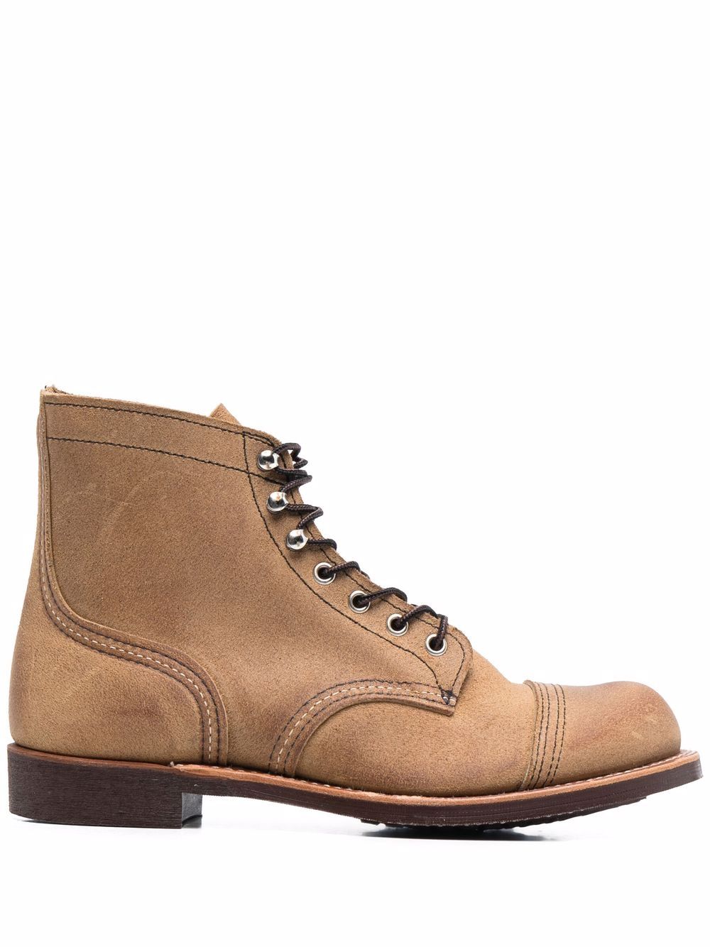 Red Wing Shoes Iron Ranger 皮质及踝靴 - 褐色