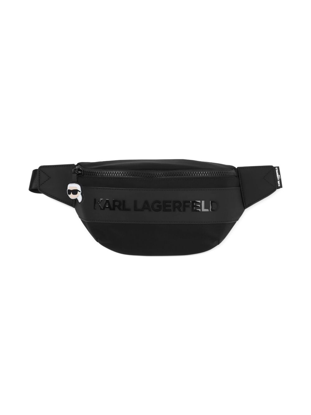 Karl Lagerfeld Kids logo缀饰腰包 - 黑色
