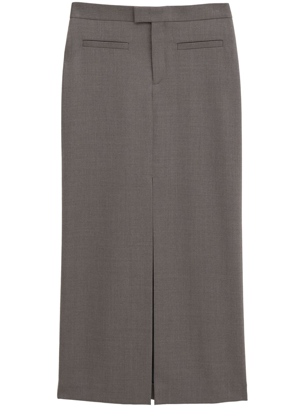 Filippa K 正面开衩精裁超长半身裙 - 灰色