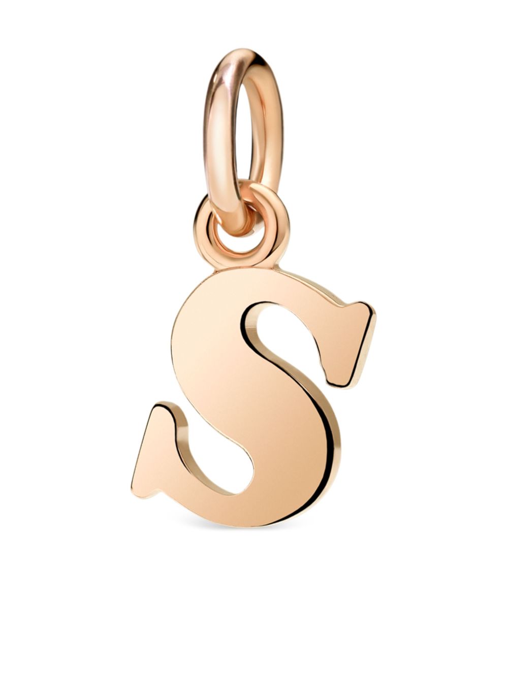 Dodo 9K玫瑰金字母S吊饰 - 金色