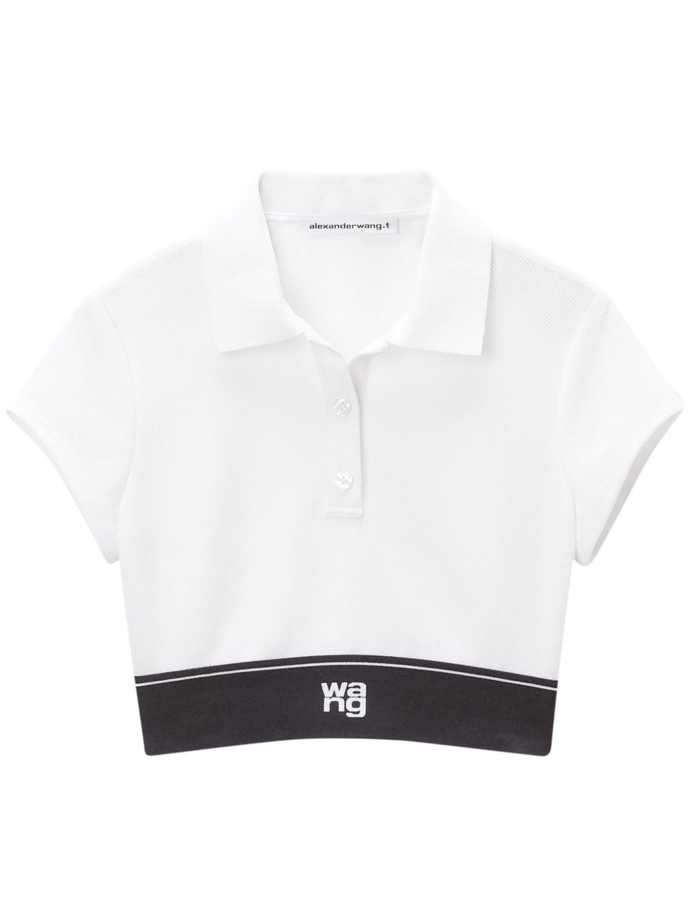 Alexander Wang Cheerleader 短款polo领上衣 - 白色