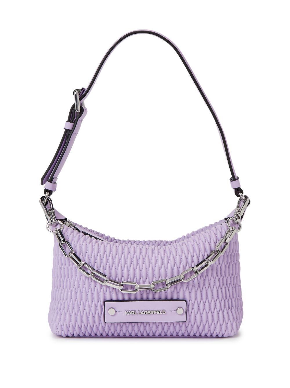 Karl Lagerfeld K/Kushion logo单肩包 - 紫色