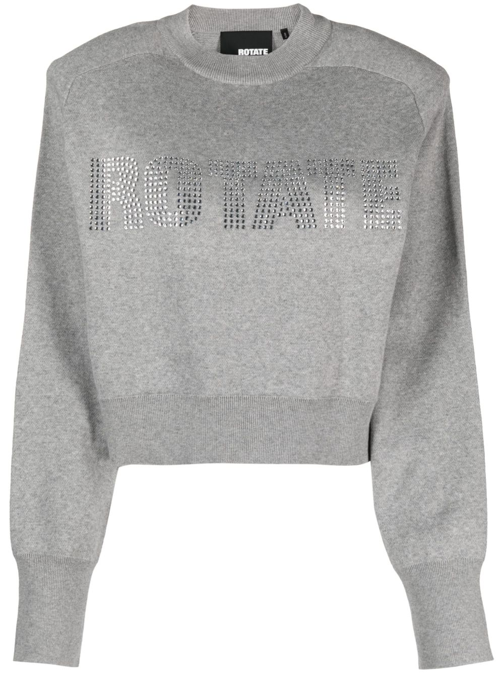 ROTATE BIRGER CHRISTENSEN Firm logo缀饰卫衣 - 灰色