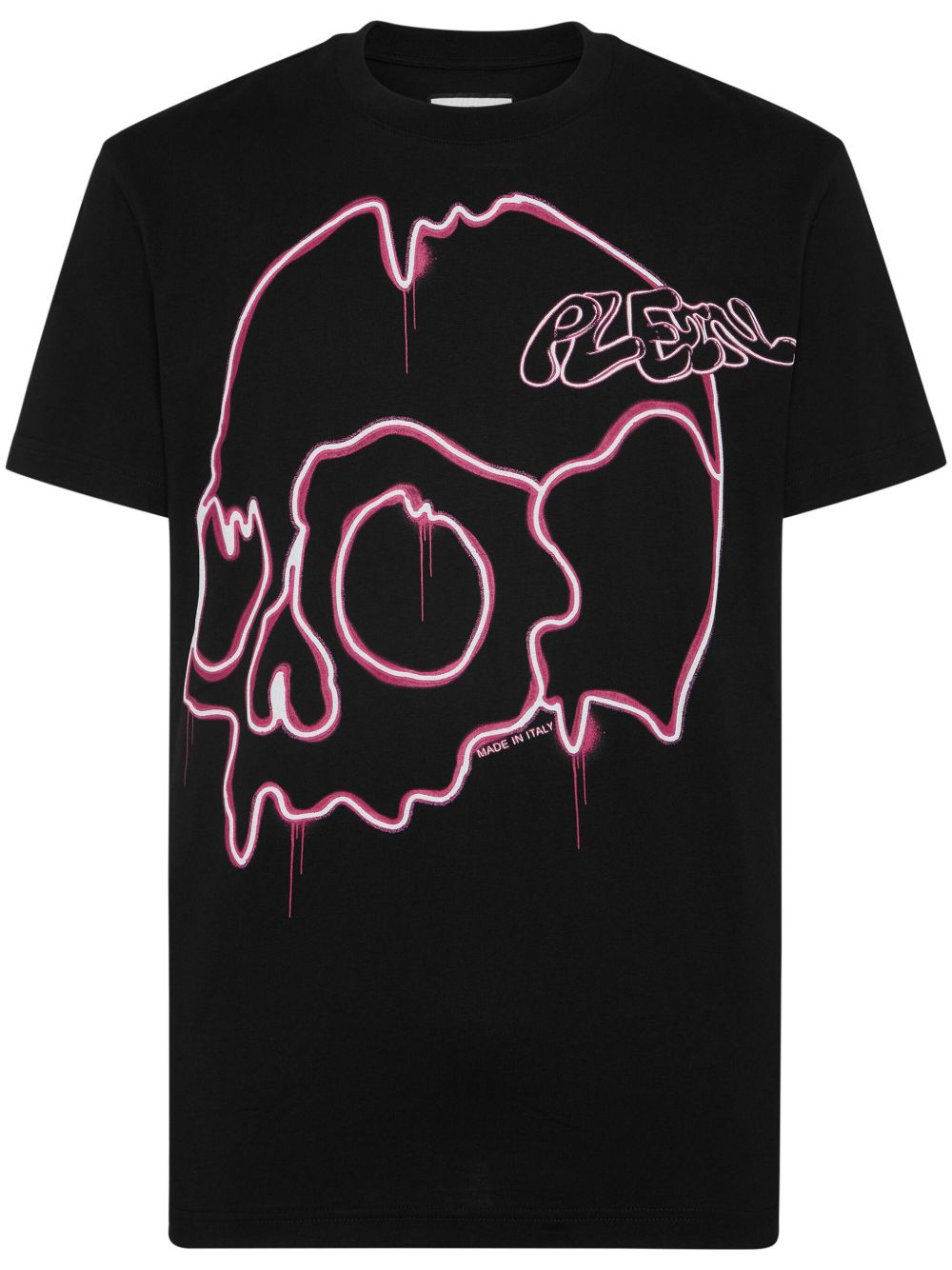 Philipp Plein Dripping Skull 棉T恤 - 黑色