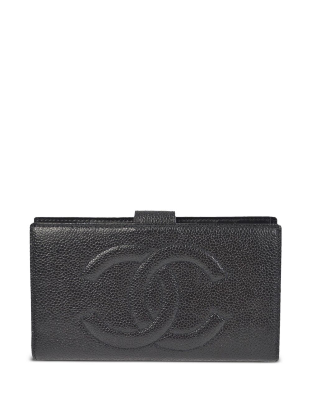 CHANEL Pre-Owned 1997 CC leather wallet - 黑色